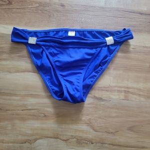 Blue ruched bikini bottom from Venus